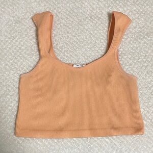 Cotton On Apricot Ribbed Crop Top